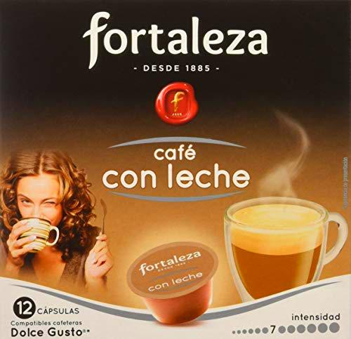 Café Fortaleza Cápsulas Café Con Leche, 36 cápsulas, Pack de 3