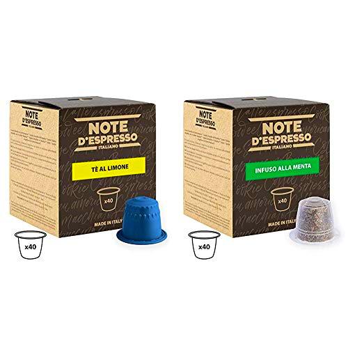 Note D'Espresso Cápsulas de Té, Limón - 40 Unidades da 8 g