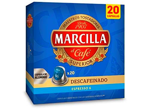 Marcilla Café Descafeinado - 200 cápsulas compatibles con máquinas Nespresso*® (10 paquetes de 20 unidades)