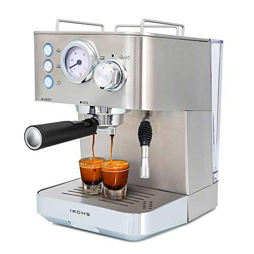 IKOHS Cafetera KAFFETA ESPRESS - Cafetera Espress Semiautomática para Espresso y Cappuccinos