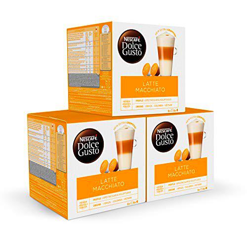 NESCAFÉ Dolce Gusto Café Latte Macchiato, Pack de 3x16 Cápsulas