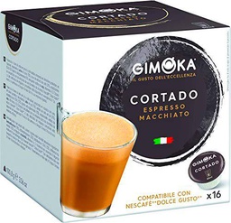 Gimoka - Cortado 16 cápsulas compatibles con Dolce Gusto