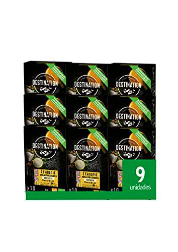 Destination - Pack de 9 Unidades de 10 Cápsulas de Café Ecológico de Origen Etíope