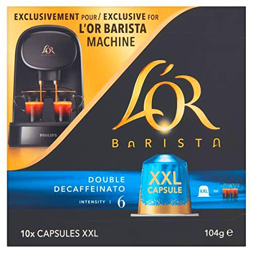 L'OR Barista Cápsulas Dobles de Café Decaffeinato | Intensidad 6 | 50 Cápsulas Compatibles con Cafeteras L'OR Barista