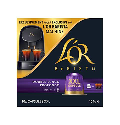 L'OR Barista Cápsulas Dobles de Café Lungo Profondo | Intensidad 8 | 50 Cápsulas Compatibles con Cafeteras L'OR Barista