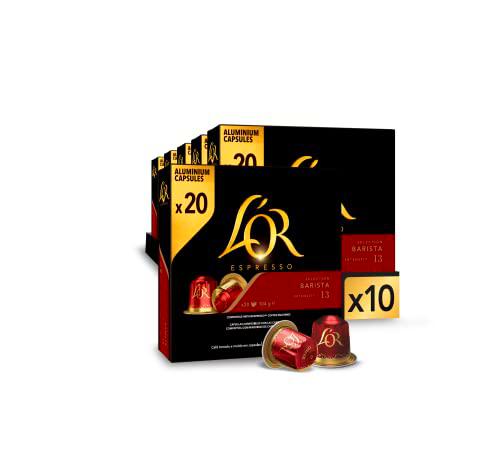 L'OR Espresso Cápsulas de Café Barista | Intensidad 13 | 200 Cápsulas Compatibles Nespresso (R)*