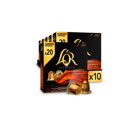 L'OR Espresso Cápsulas de Café Colombia Orígenes | Intensidad 8 | 200 Cápsulas Compatibles Nespresso (R)*