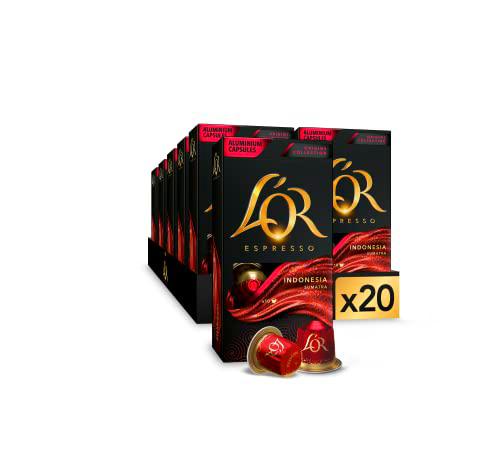 L'OR Espresso Cápsulas de Café Indonesia Orígenes | Intensidad 10 | 200 Cápsulas Compatibles Nespresso (R)*