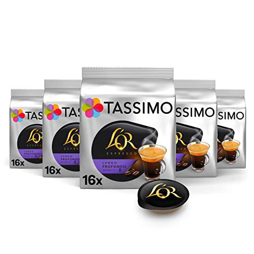 Tassimo Cápsulas de Café L’OR Lungo Profondo | 80 Cápsulas Compatibles con Cafetera Tassimo