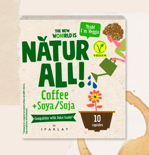 NATUR-ALL, Cápsulas de café con bebida de soja, Cápsulas aptas para veganos