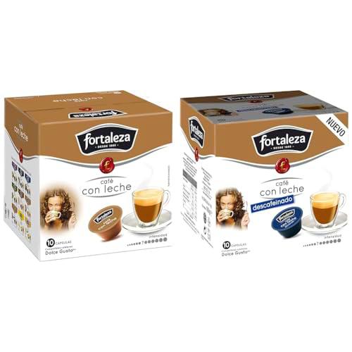 Café FORTALEZA - Cápsulas de Café Con Leche Compatibles con Dolce Gusto &amp; Café Fortaleza