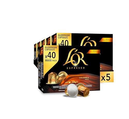 L'OR Espresso Cápsulas de Café Colombia | 200 Cápsulas Compatibles Nespresso