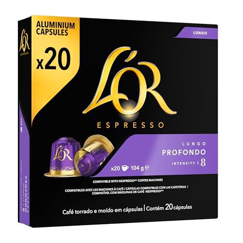 L'OR Espresso Café Cápsulas Lungo Profondo - 20 Cápsulas Compatibles Nespresso