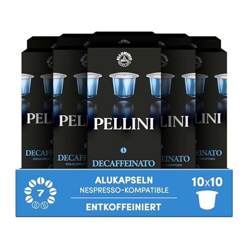 Pellini Descafeinado, 100 Cápsulas de Aluminio compatibles con Nespresso